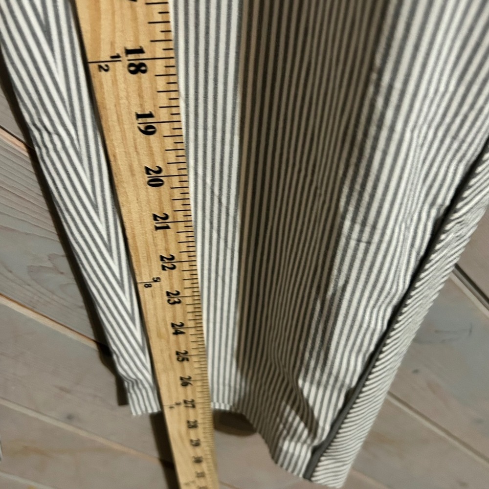 Athleta Striped Trousers Pants Size 8 High Rise Wide Leg‎ Casual Athleisure - Picture 2 of 5
